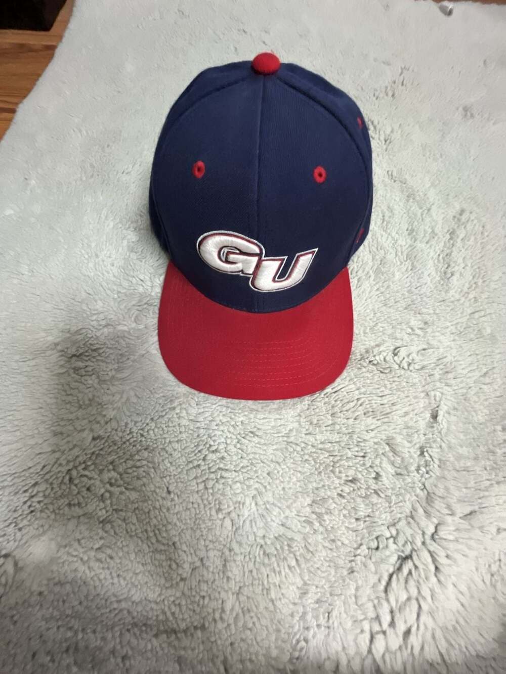 Zephyr Gonzaga Bulldogs GU Snapback Hat Navy Blue Red